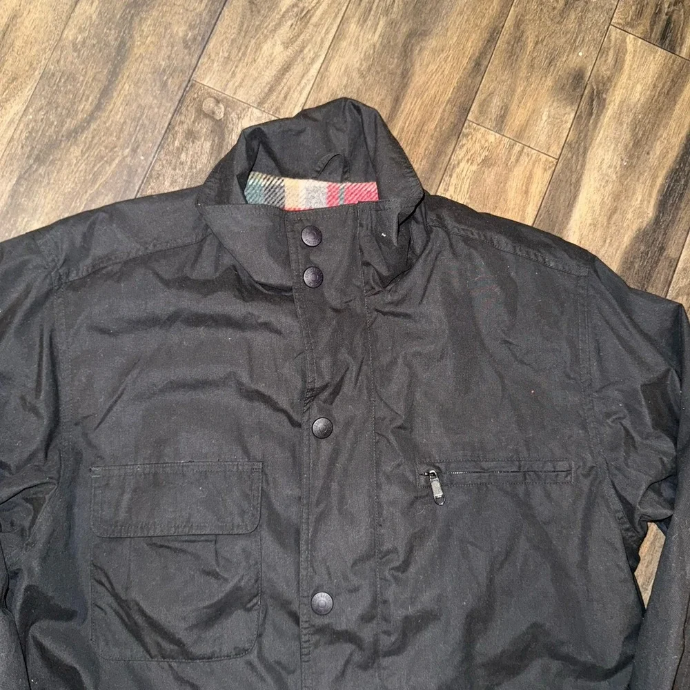 Vintage Eddie Bauer Jacket Mens M Black Plaid Wool‎ Lined Parka Outdoors